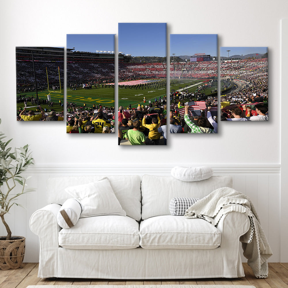 Rose Bowl in Pasadena California, Stadium Canvas, Sport Art, Gift for him, 5 Panel, Large Canvas, Canvas Print Wall Art