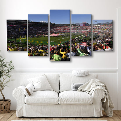 Rose Bowl in Pasadena California, Stadium Canvas, Sport Art, Gift for him, 5 Panel, Large Canvas, Canvas Print Wall Art