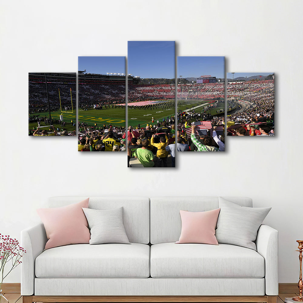Rose Bowl in Pasadena California, Stadium Canvas, Sport Art, Gift for him, 5 Panel, Large Canvas, Canvas Print Wall Art
