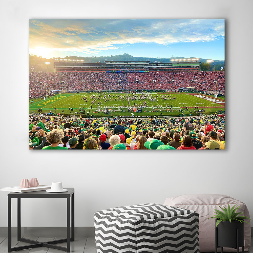 Rose Bowl in Pasadena, Stadium Canvas, Sport Art, Gift for him, Man Cave Decor, Art Print, Canvas Print Wall Art
