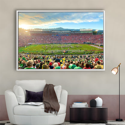 Rose Bowl in Pasadena, Stadium Canvas, Sport Art, Framed Canvas Print Wall Art, Floating Frame