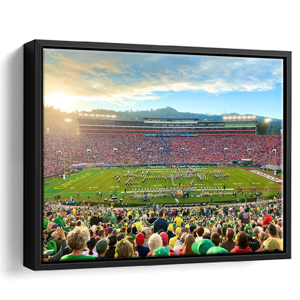 Rose Bowl in Pasadena, Stadium Canvas, Sport Art, Framed Canvas Print Wall Art, Floating Frame