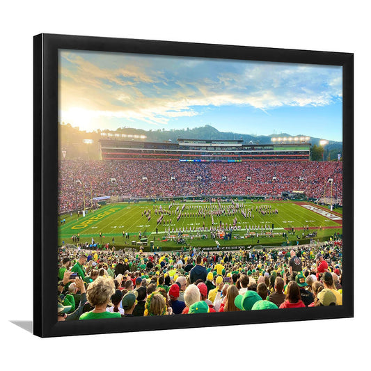 Rose Bowl in Pasadena, Stadium Canvas, Sport Art, Gift for him, Framed Art Print Wall Decor, Picture Framed