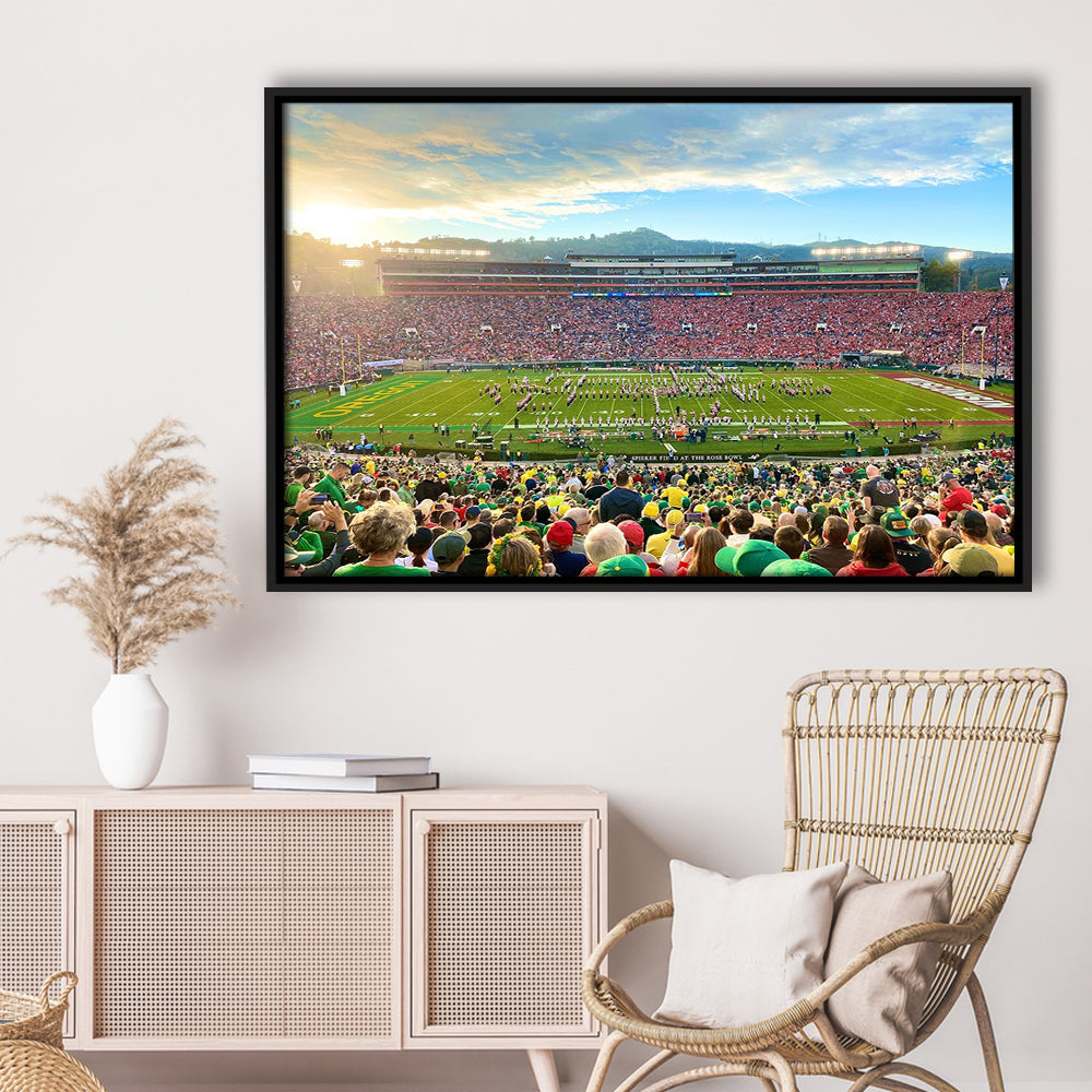 Rose Bowl in Pasadena, Stadium Canvas, Sport Art, Framed Canvas Print Wall Art, Floating Frame