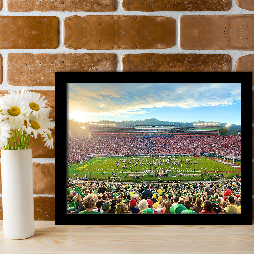 Rose Bowl in Pasadena, Stadium Canvas, Sport Art, Gift for him, Framed Art Print Wall Decor, Picture Framed