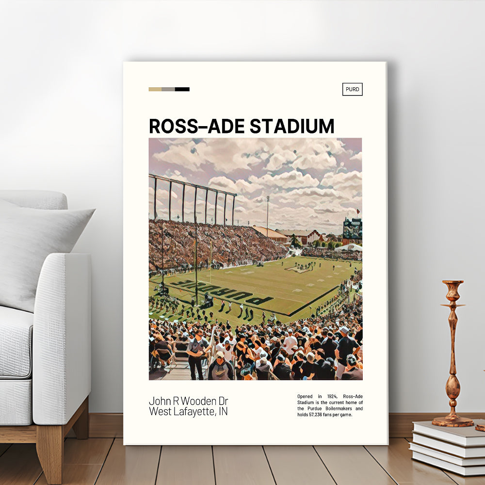 Ross Ade Stadium Print, Purdue Boilermakers Stadium Canvas Art, Fan Gifts, Sport Art, Canvas Print Wall Art