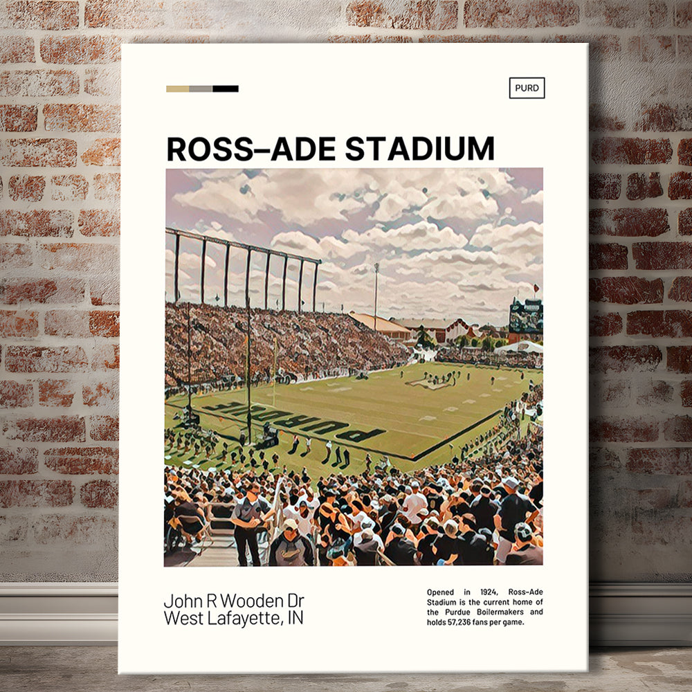 Ross Ade Stadium Print, Purdue Boilermakers Stadium Canvas Art, Fan Gifts, Sport Art, Canvas Print Wall Art