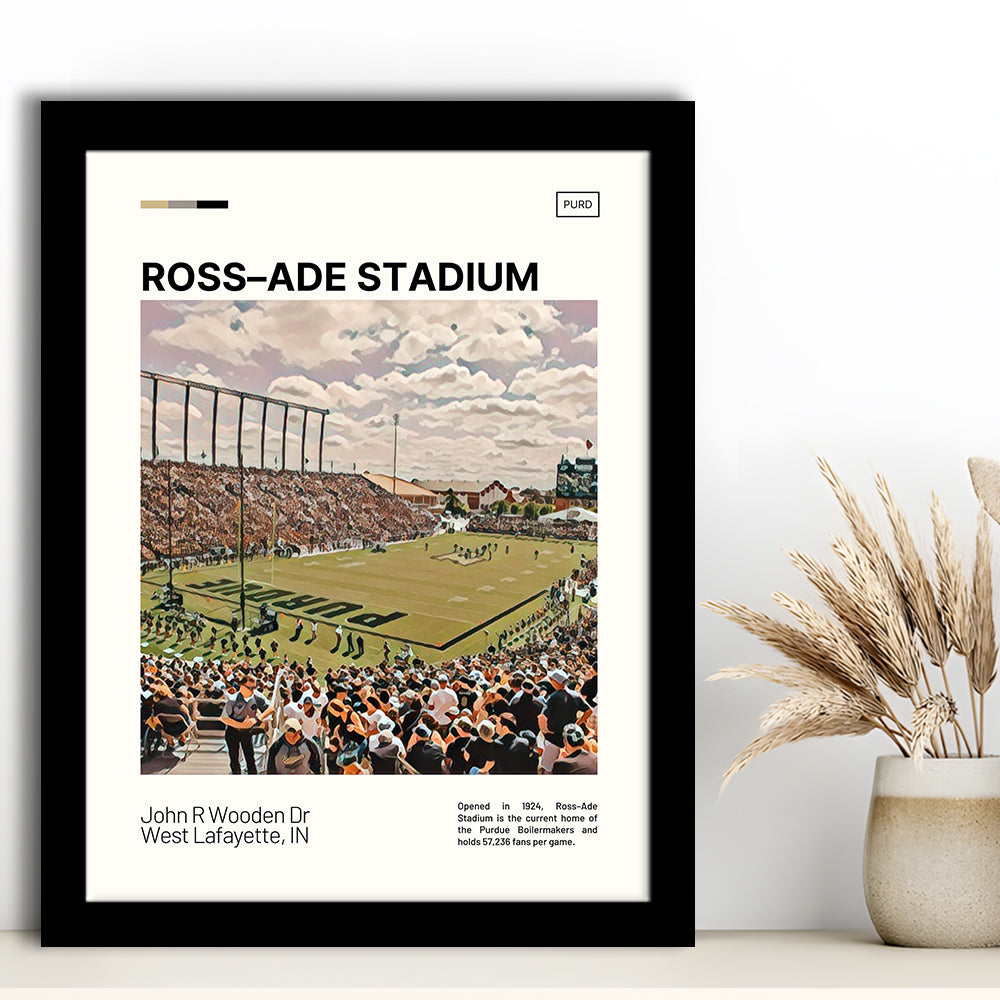 Ross Ade Stadium Print, Purdue Boilermakers Stadium Art, Gifts for him, Sport Art, Framed Art Print Wall Decor