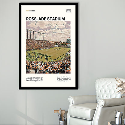 Ross Ade Stadium Print, Purdue Boilermakers Stadium Art, Gifts for him, Sport Art, Framed Art Print Wall Decor