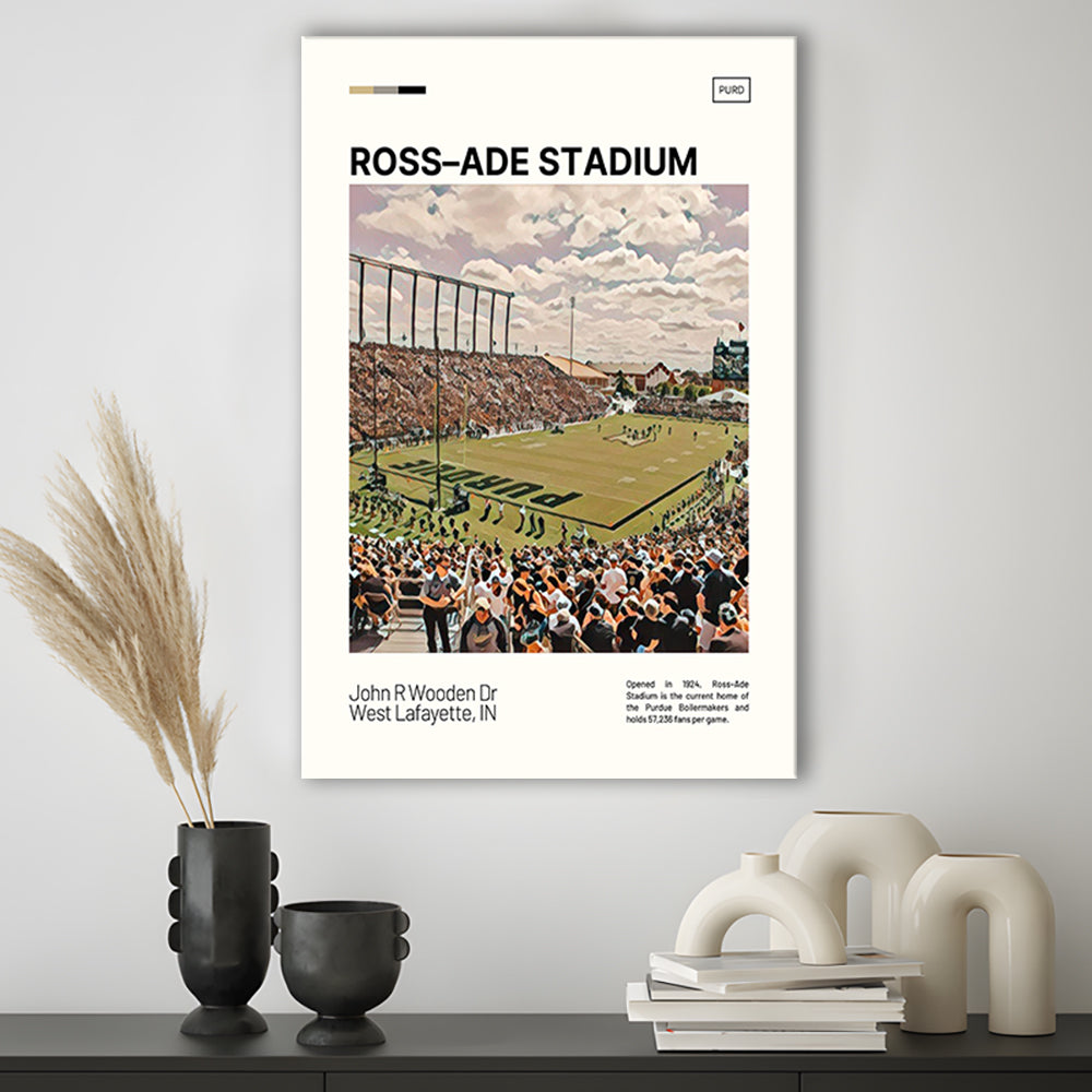 Ross Ade Stadium Print, Purdue Boilermakers Stadium Canvas Art, Fan Gifts, Sport Art, Canvas Print Wall Art