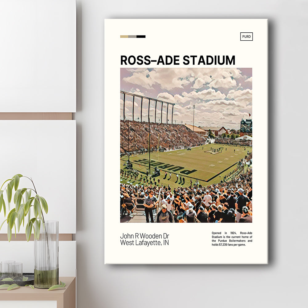 Ross Ade Stadium Print, Purdue Boilermakers Stadium Canvas Art, Fan Gifts, Sport Art, Canvas Print Wall Art