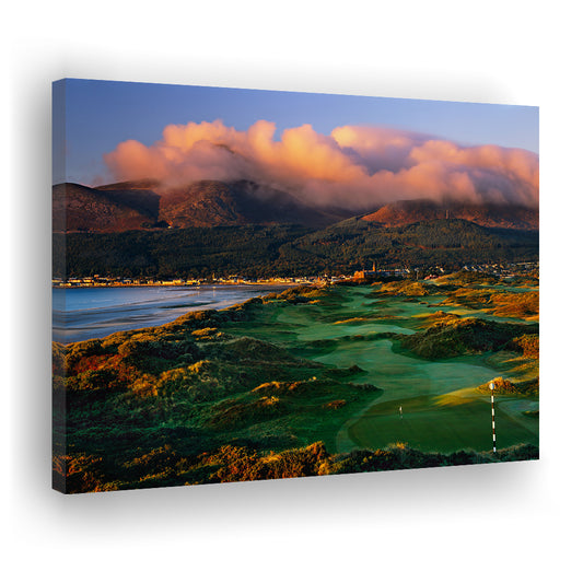 Royal County Down Golf Club Hole 03R A Glorious Morning Newcastle, Golf Art Print