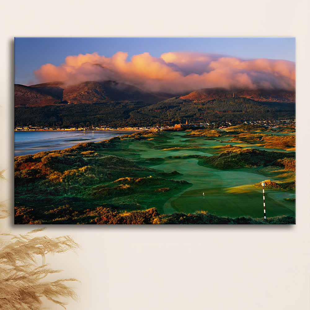 Royal County Down Golf Club Hole 03R A Glorious Morning Newcastle, Golf Art Print