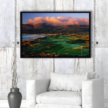 Royal County Down Golf Club Hole 03R A Glorious Morning Newcastle, Floating Framed Canvas Print Wall Art