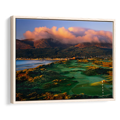 Royal County Down Golf Club Hole 03R A Glorious Morning Newcastle, Floating Framed Canvas Print Wall Art