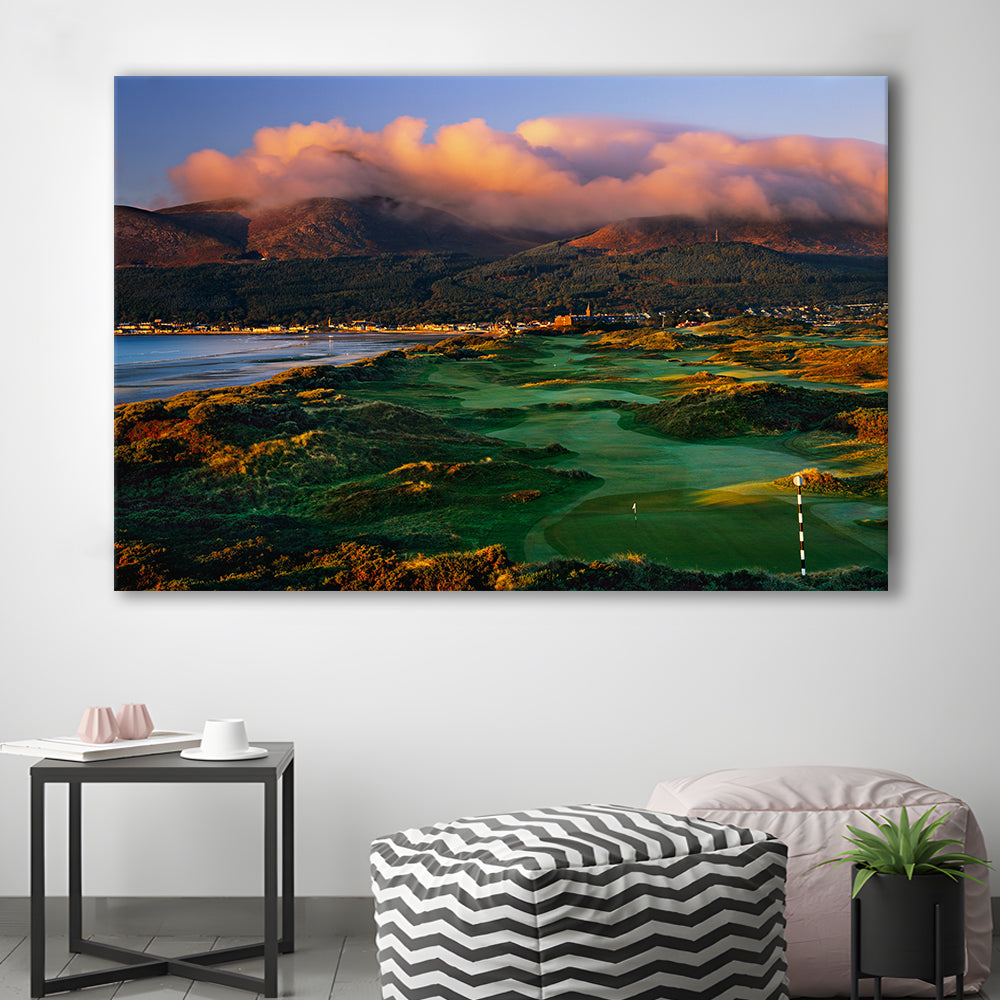 Royal County Down Golf Club Hole 03R A Glorious Morning Newcastle, Golf Art Print