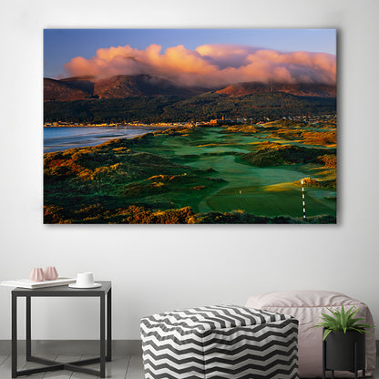 Royal County Down Golf Club Hole 03R A Glorious Morning Newcastle, Golf Art Print