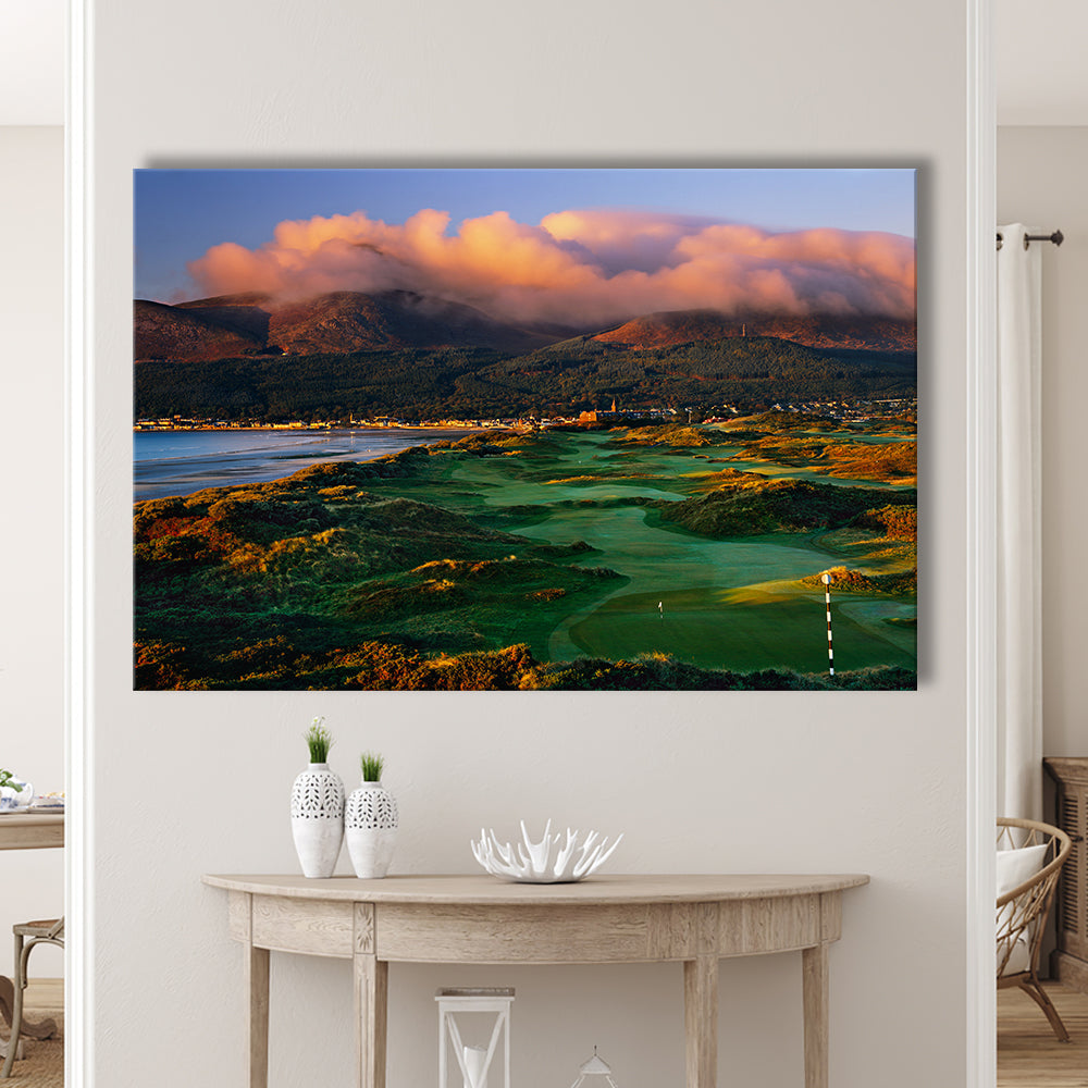 Royal County Down Golf Club Hole 03R A Glorious Morning Newcastle, Golf Art Print