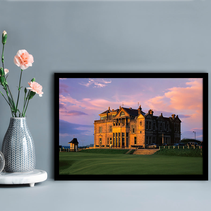 Royal & Ancient Golf, 18Th Green Of The Old Course, St Andrews, Scotland, Framed Art Print Wall Decor, Picture Framed
