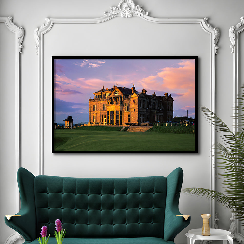 Royal & Ancient Golf, 18Th Green Of The Old Course, St Andrews, Scotland, Framed Art Print Wall Decor, Picture Framed