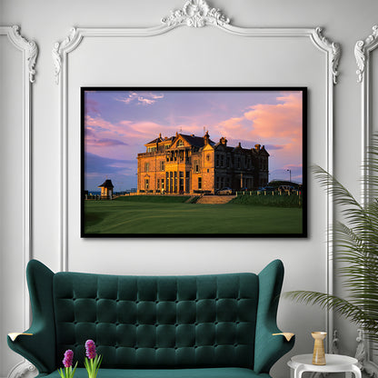 Royal & Ancient Golf, 18Th Green Of The Old Course, St Andrews, Scotland, Framed Art Print Wall Decor, Picture Framed
