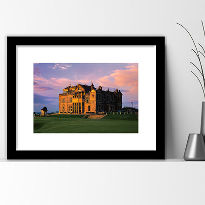 Royal & Ancient Golf, 18Th Green Of The Old Course, St Andrews, Scotland, Goft Art Print, Framed Art Print White Border