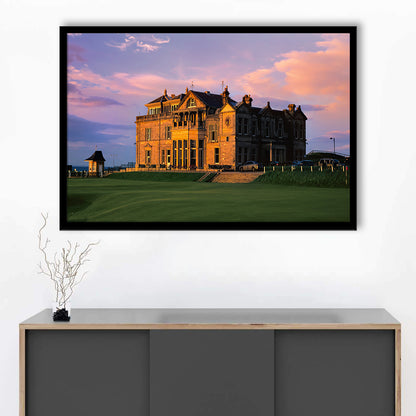 Royal & Ancient Golf, 18Th Green Of The Old Course, St Andrews, Scotland, Framed Art Print Wall Decor, Picture Framed
