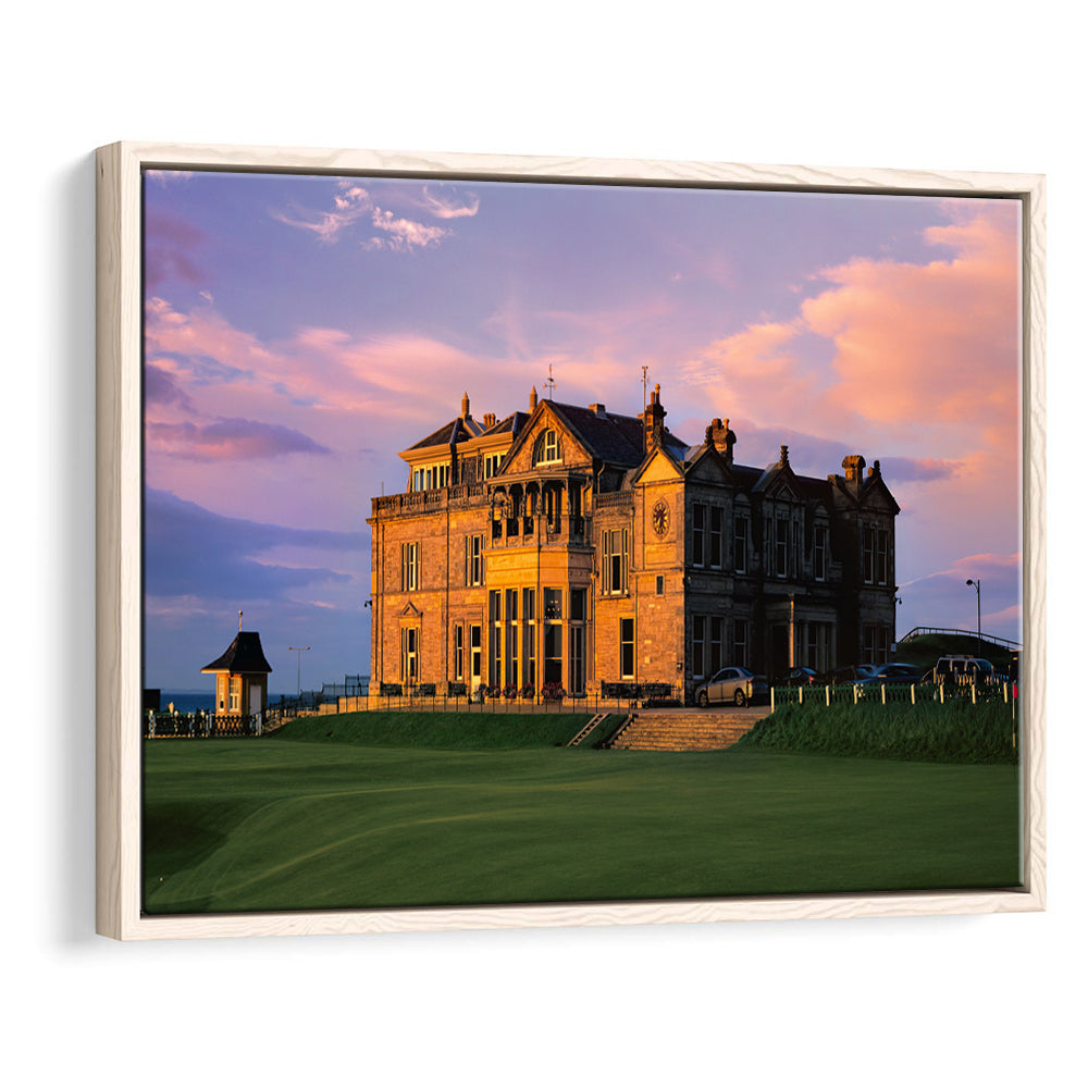 Royal & Ancient Golf, 18Th Green Of The Old Course, St Andrews, Scotland, Framed Canvas Print Wall Art