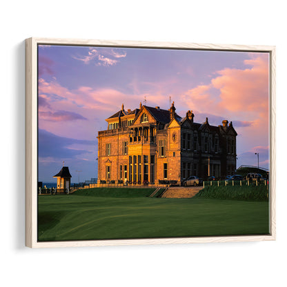 Royal & Ancient Golf, 18Th Green Of The Old Course, St Andrews, Scotland, Framed Canvas Print Wall Art