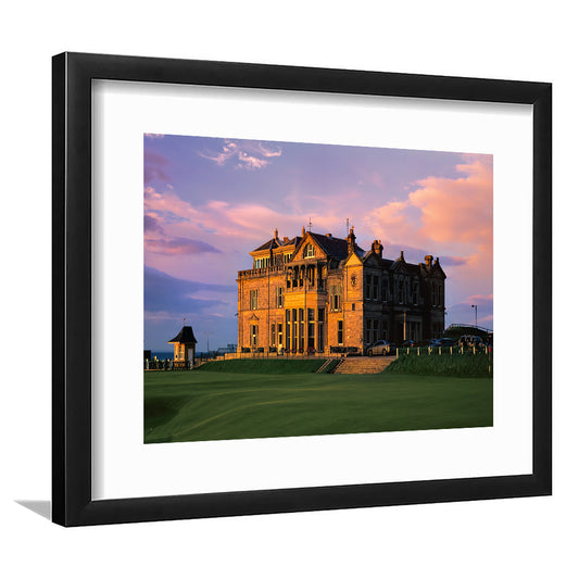Royal & Ancient Golf, 18Th Green Of The Old Course, St Andrews, Scotland, Goft Art Print, Framed Art Print White Border