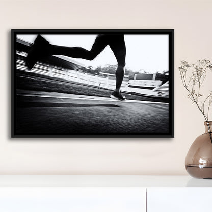 Running Wall Art, Sports Decor Art, Motivational Art, Sports Wall Art, Framed Cavas Print, Floating Frame