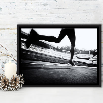 Running Wall Art, Sports Decor Art, Motivational Art, Sports Wall Art, Framed Cavas Print, Floating Frame