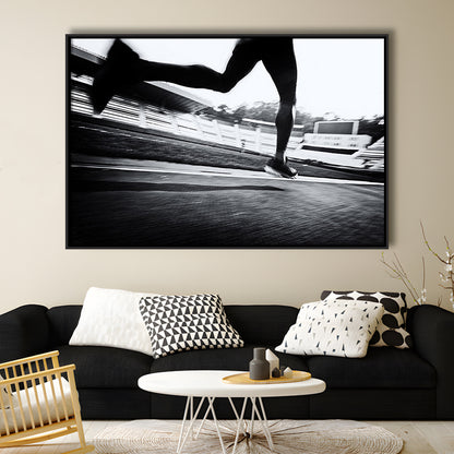 Running Wall Art, Sports Decor Art, Motivational Art, Sports Wall Art, Framed Cavas Print, Floating Frame