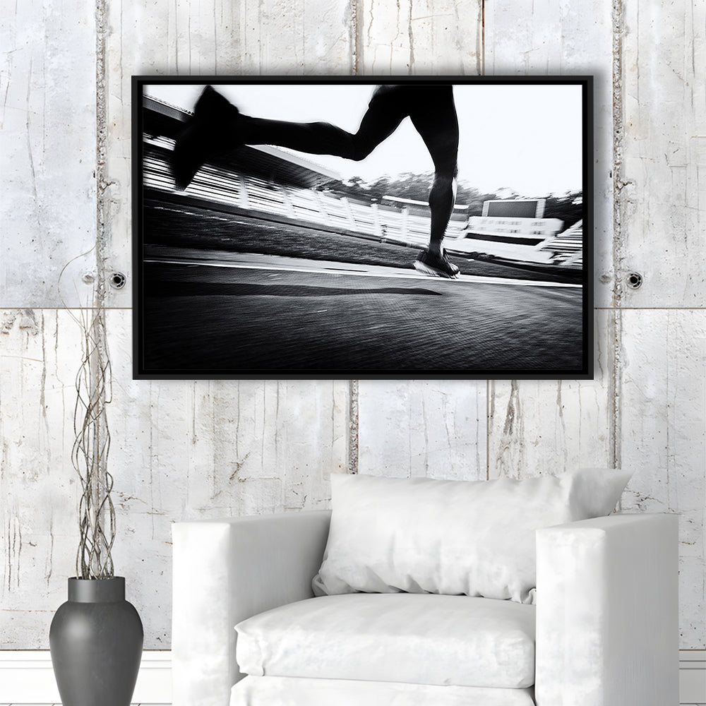 Running Wall Art, Sports Decor Art, Motivational Art, Sports Wall Art, Framed Cavas Print, Floating Frame