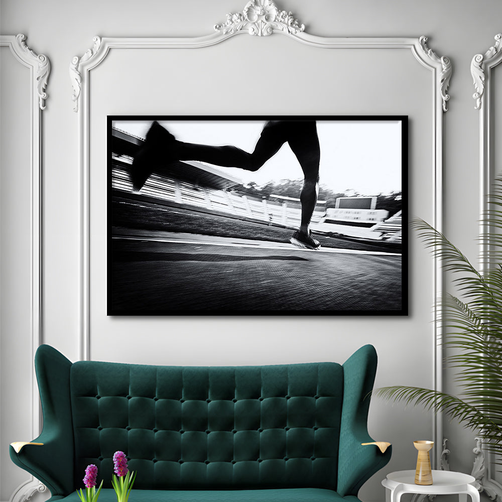 Running Wall Art, Sports Decor Art, Motivational Art, Sports Wall Art Extra Large Art, Framed Art Print, Picture Framed