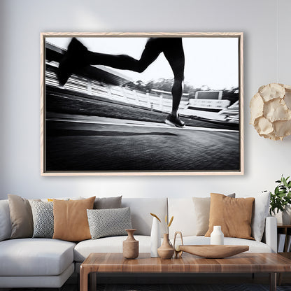 Running Wall Art, Sports Decor Art, Motivational Art, Sports Wall Art, Framed Cavas Print, Floating Frame