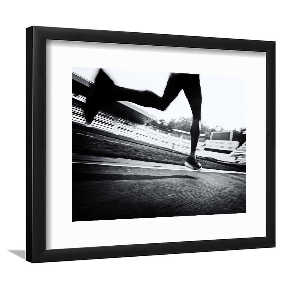 Running Wall Art, Sports Decor Art, Motivational Art, Sports Wall Art Extra Large, Framed Art Print White Border