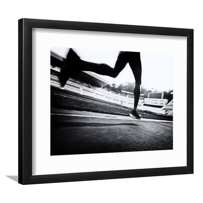 Running Wall Art, Sports Decor Art, Motivational Art, Sports Wall Art Extra Large, Framed Art Print White Border