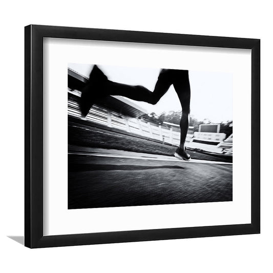 Running Wall Art, Sports Decor Art, Motivational Art, Sports Wall Art Extra Large, Framed Art Print White Border