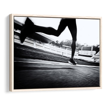 Running Wall Art, Sports Decor Art, Motivational Art, Sports Wall Art, Framed Cavas Print, Floating Frame