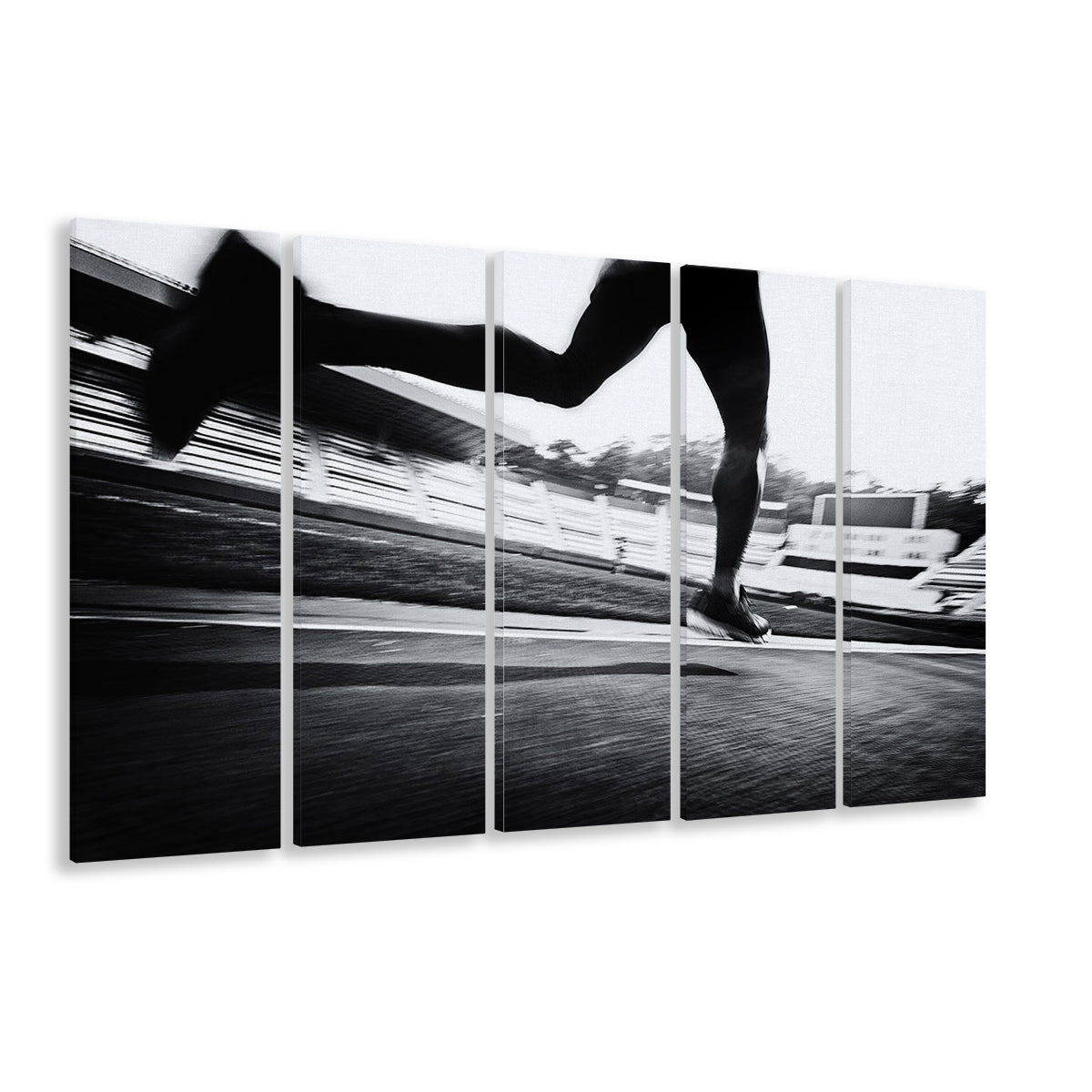 Running Wall Art, Sports Decor Art, Motivational Art, Sports Wall Art, 5 Piece B Extra Large Cavas Print Wall Art Decor