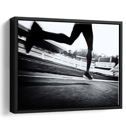 Running Wall Art, Sports Decor Art, Motivational Art, Sports Wall Art, Framed Cavas Print, Floating Frame