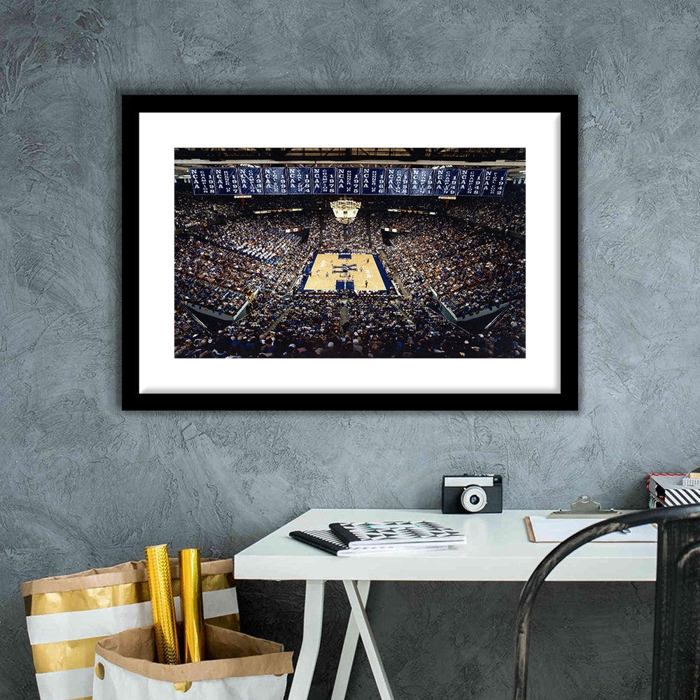 Rupp Arena, Stadium Canvas, Sport Art, Gift for him, White Border Framed Art Print Wall Decor