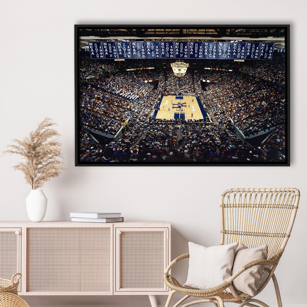 Rupp Arena, Stadium Canvas, Sport Art, Framed Canvas Print Wall Art, Floating Frame