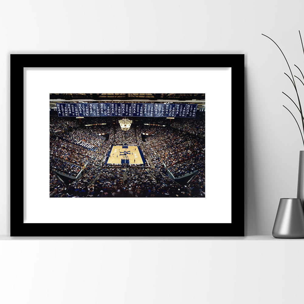 Rupp Arena, Stadium Canvas, Sport Art, Gift for him, White Border Framed Art Print Wall Decor