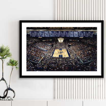 Rupp Arena, Stadium Canvas, Sport Art, Gift for him, White Border Framed Art Print Wall Decor