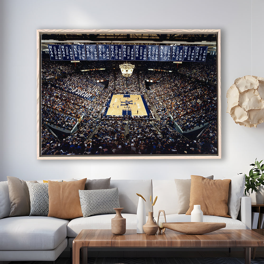 Rupp Arena, Stadium Canvas, Sport Art, Framed Canvas Print Wall Art, Floating Frame