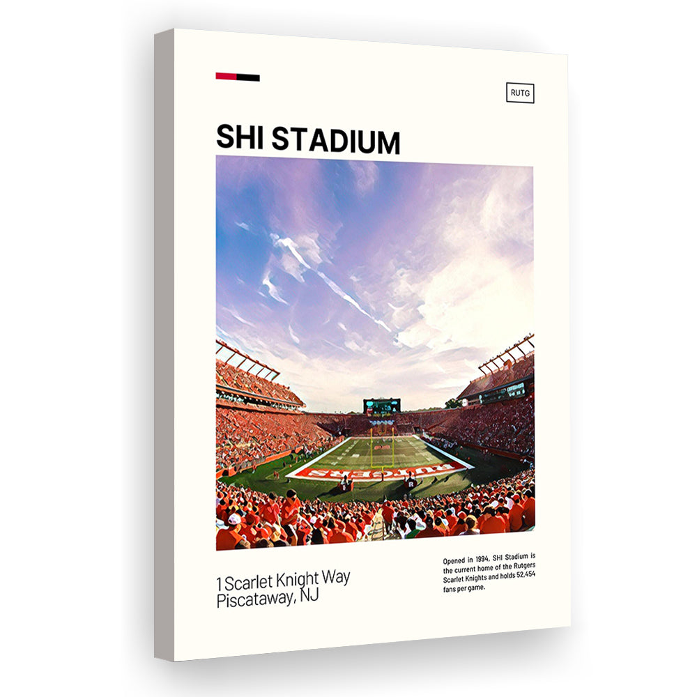 SHI Stadium Print, Rutgers Scarlet Knights Stadium Canvas Art, Fan Gifts, Sport Art, Canvas Print Wall Art
