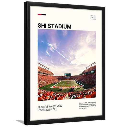 SHI Stadium Print, Rutgers Scarlet Knights Stadium Art, Gifts for him, Sport Art, Framed Art Print Wall Decor