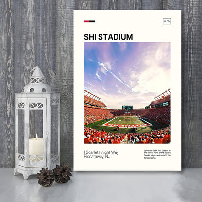 SHI Stadium Print, Rutgers Scarlet Knights Stadium Canvas Art, Fan Gifts, Sport Art, Canvas Print Wall Art